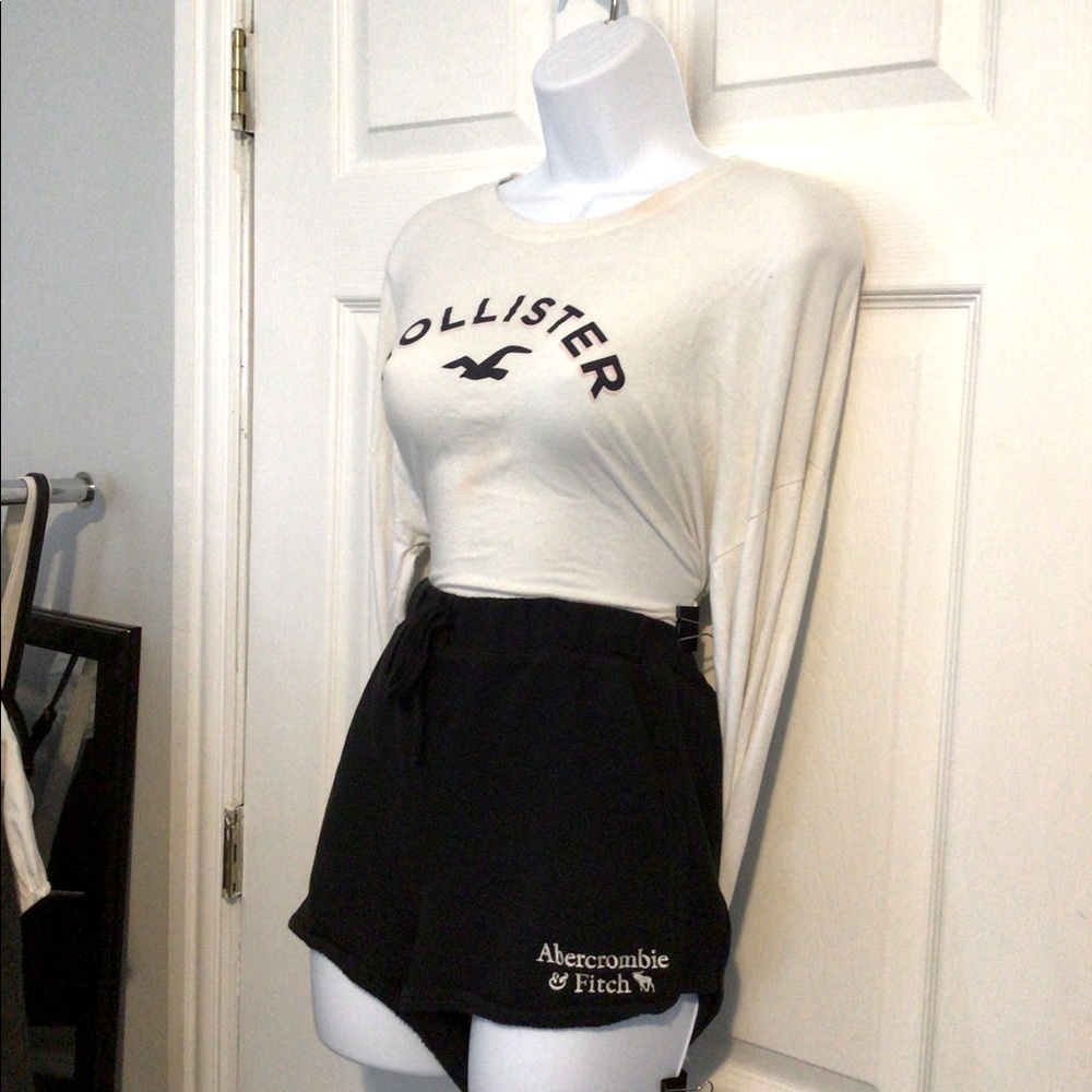 Hollister long sleeve white shirt